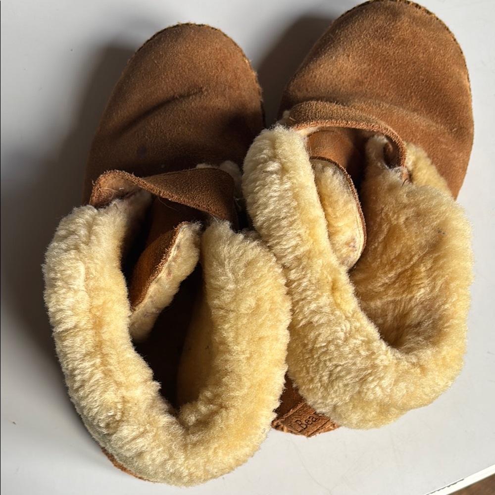Brown Shearling Lined Slippers